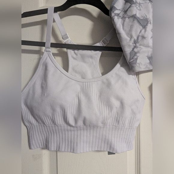 BUNDLE! 3 Racerback Active Sports Bras Workout Gym Set L/XL Compression Unlined - Picture 3 of 7